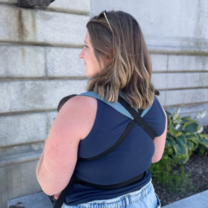 The Adventurer baby carrier, "X-Back" strap configuration